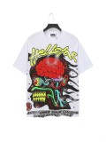 Cross-border trendy brand printed short-sleeve loose T-shirt, fashionable and versatile, summer men's style