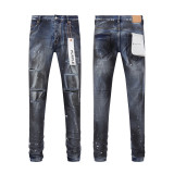 Cross-border trendy new Purple Brand ripped washed vintage street hip-hop denim pants