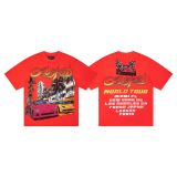 Cross-border trendy new American street hip-hop pure cotton vintage distressed casual versatile short-sleeve shirt