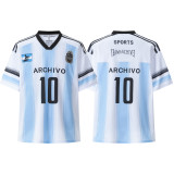 ARCHIUES Spring/Summer New Digital Print Cross-Border Mesh Jersey Unisex Short-Sleeve T-Shirt American Fashion