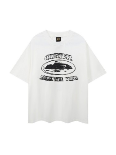 American-style trendy printed short-sleeve T-shirt, loose and casual for summer, unisex