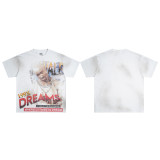 Cross-border American fashion brand VALE's new trendy American street hip-hop loose-fit full-print cotton short-sleeve T-shirt