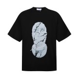 Creative printed short-sleeve T-shirt for men and women, trendy summer breathable top