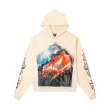 Cross-border 25ss autumn and winter new style direct-print washed vintage pure cotton hip-hop trendy hoodie sweatshirt