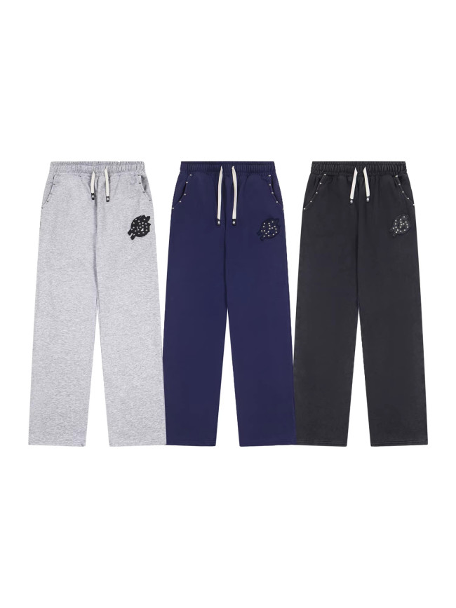 Cross-border American fashion 2025 new style rhinestone casual American street hip-hop pure cotton versatile pants trendy brand