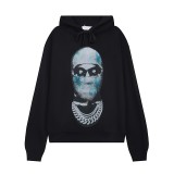 New autumn and winter hooded sweatshirt for men and women, loose fit, hip-hop style, solid color pullover top