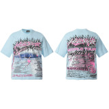 Cross-border American fashion Hellstar American street hip-hop retro printed pure cotton casual versatile short-sleeve T-shirt wholesale