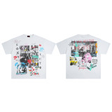 Cross-border American fashion Lost high street American hip-hop street casual new pure cotton versatile short-sleeve T-shirt