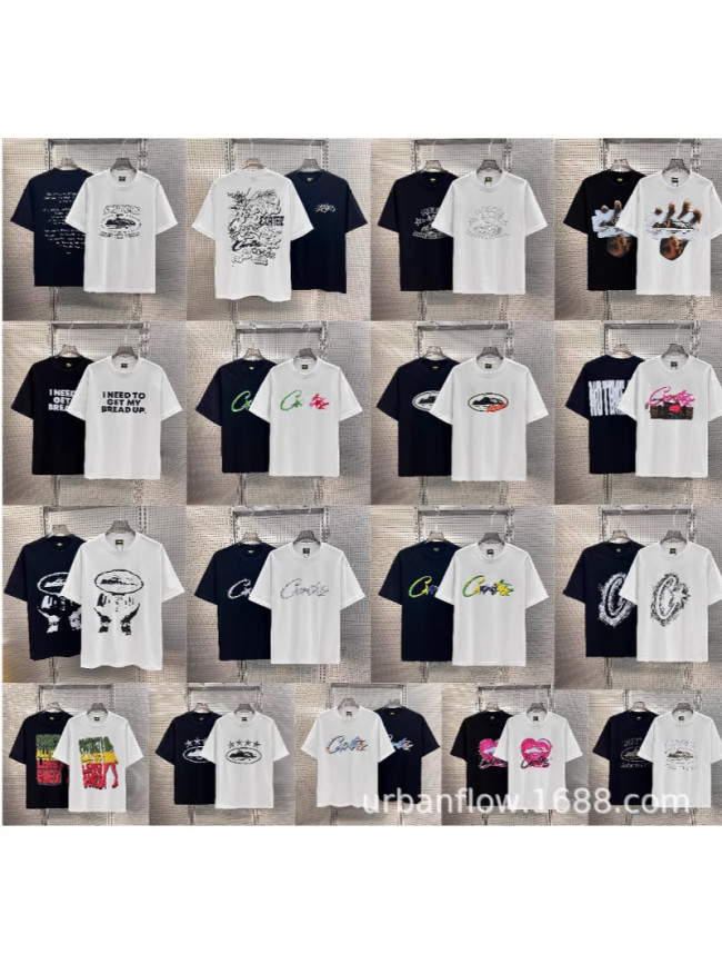 New cross-border trendy CORTEIZ Alcatraz streetwear American street hip-hop casual printed cotton short-sleeve T-shirt