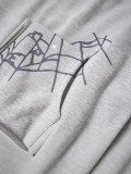 Sp5der Spider Web Foam Print Fleece-Lined Hoodie American Style Trendy Hip-Hop Loose Fit Hooded Sweatshirt Jacket for Men and Women