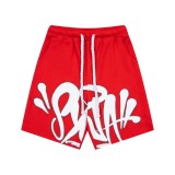 SYNA WORLD Hip-hop Fashion Printed Short Sleeve Shorts Casual Set for Men and Women, Couple's Matching Outfit, Versatile and Loose Fit