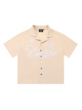 Cross-border foreign trade American fashion  new waffle knit American street casual breathable short-sleeve shirt