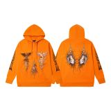 Cross-border American fashion who decides war retro American hip-hop pure cotton versatile hooded pullover sweatshirt