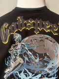 25S Cross-Border American Fashion Brand God&speed Skull Letter Embroidered Jacket High Street Padded Baseball Jacket