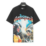 American high street fashion brand summer hip-hop casual racing sunset print loose short-sleeve T-shirt