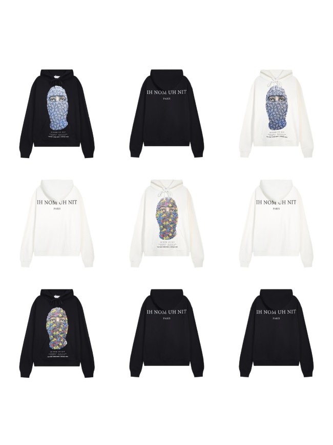 Printed hooded sweatshirt for couples, loose fit, new autumn style