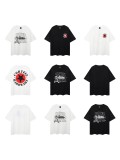 American-style trendy loose-fitting short-sleeve T-shirt, summer print, casual, unisex, couple's style