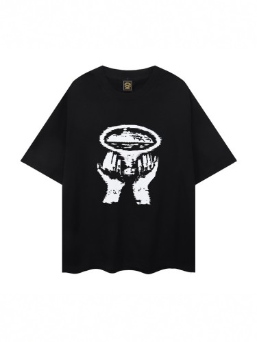Niche trendy brand loose-fitting short-sleeve T-shirt, new summer style, couple's base shirt for men