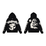 Cross-border American fashion Hellstar American street hip-hop versatile casual autumn and winter printed hooded sweatshirt
