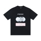 Trapstar American fashion brand black and white printed casual pure cotton short-sleeve T-shirt cross-border British y2k high street hip-hop