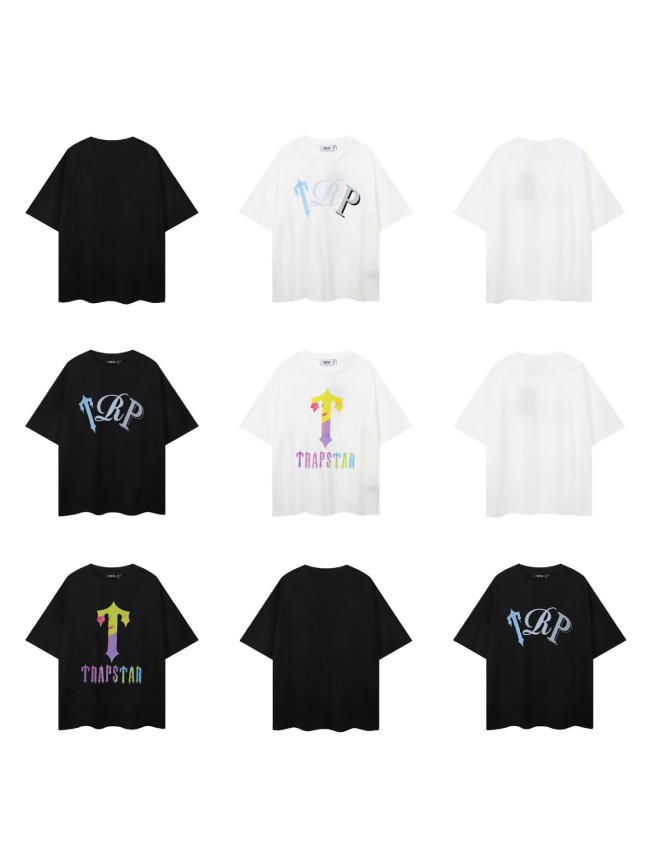 Trendy brand letter-printed loose-fitting short-sleeve T-shirt for men and women, suitable for couples
