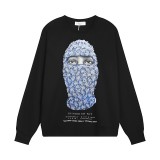Ih Nom Uh Nit Pearl Masked Man Print Loose Long Sleeve T-Shirt