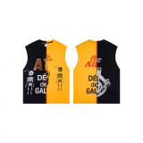 Gallery Dept two-tone color-blocked spring-summer new men's knitted vest, casual American style, trendy streetwear, cross-border