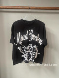 25ss new cross-border trendy street hip-hop rhinestone pure cotton sports casual short-sleeve T-shirt