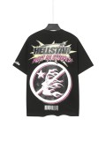 New printed short-sleeve T-shirt for men, summer loose fit, trendy brand, breathable and sweat-absorbent