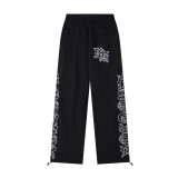 Cross-border trendy new  retro streetwear drawstring hip-hop loose casual pants