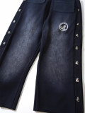 Cross-border American fashion Hellstar casual straight-leg American hip-hop street style buttoned pure cotton versatile sweatpants