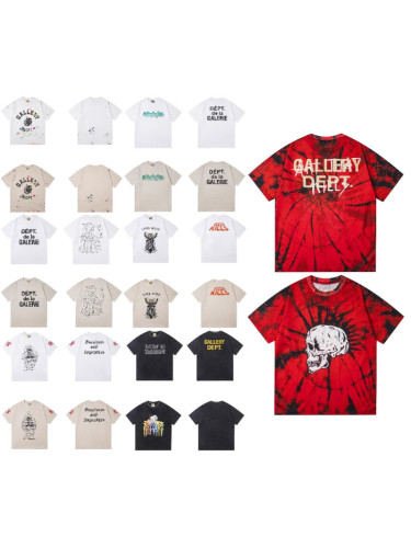 Cross-border Gallery Dept American-style trendy brand short-sleeve classic letter logo printed loose-fit pure cotton casual T-shirt