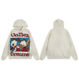 Cross-border American fashion brand VALE's new street hip-hop American-style embroidered vintage washed pure cotton sweatshirt