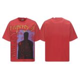 Cross-border American fashion brand VALE new American street hip-hop printed pure cotton versatile casual washed distressed short-sleeve T-shirt