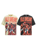 Cross-border American fashion brand VALE new American street hip-hop printed pure cotton versatile casual washed distressed short-sleeve T-shirt