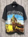 American high street fashion brand summer hip-hop casual racing sunset print loose short-sleeve T-shirt