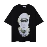 Cross-border loose-fitting short-sleeve T-shirt for men and women, summer printed trendy pure cotton top