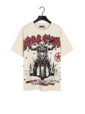 New printed short-sleeve T-shirt for men, loose fit, trendy summer tee