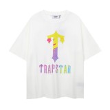Trendy brand letter-printed loose-fitting short-sleeve T-shirt for men and women, suitable for couples