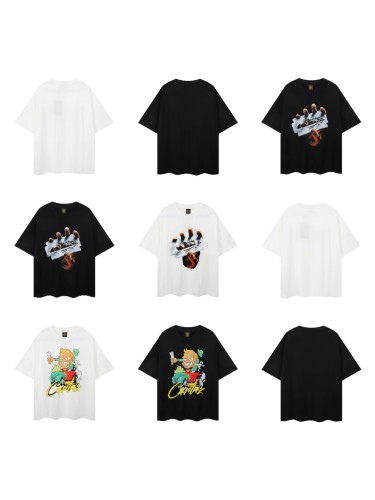 Summer New Cartoon Print Short Sleeve T-Shirt for Men and Women, Loose Casual Top for Couples