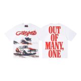 Cross-border trendy new American street hip-hop pure cotton vintage distressed casual versatile short-sleeve shirt