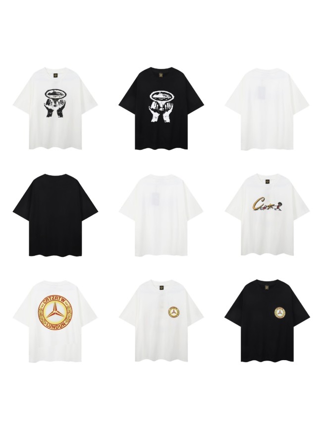 Niche trendy brand loose-fitting short-sleeve T-shirt, new summer style, couple's base shirt for men