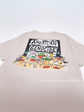 High-quality Gallerydept American-style trendy brand classic letter print loose casual T-shirt for men and women with cartoon short sleeves