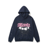 Cross-border American fashion sp5der loose-fitting American hip-hop street casual versatile pure cotton printed hoodie