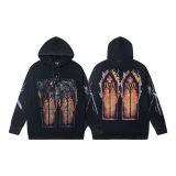 Cross-border American fashion who decides war retro American hip-hop pure cotton versatile hooded pullover sweatshirt