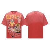 Cross-border American fashion VALE retro hip-hop street style American pure cotton short-sleeve T-shirt with character print