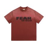 Cross-border American fashion FOG new casual versatile letter-printed unisex pure cotton short-sleeve T-shirt