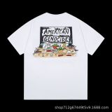 High-quality Gallerydept American-style trendy brand classic letter print loose casual T-shirt for men and women with cartoon short sleeves