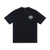 Trapstar American fashion brand black and white printed casual pure cotton short-sleeve T-shirt cross-border British y2k high street hip-hop