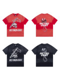 Retrovert trendy brand classic letter logo printed casual T-shirt for men and women, vintage loose fit, short sleeve, antibacterial